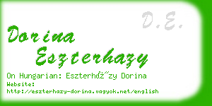 dorina eszterhazy business card